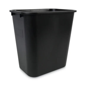 Boardwalk® 28-Quart Soft-Sided Wastebasket - Collapsible Plastic Trash Can, Black | Space-Saving Office/Home Bin (BWK28QTWBBLA)