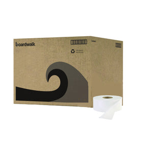 Boardwalk® Jumbo Roll Toilet Paper - 2-Ply, 525 Feet Per Roll, 12 Rolls (BWK410320) | Commercial-Grade Bulk Bath Tissue for High-Traffic Restrooms | Fits Most Standard Dispensers | Septic Safe