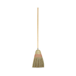 Boardwalk® Premium Parlor Broom - 42" Handle with Yucca/Corn Fiber Bristles | Soft Yet Durable Sweeper for Hardwood & Delicate Floors (BWK926YEA)