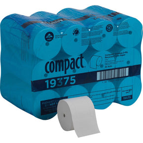 Compact® Coreless Toilet Paper Rolls - 2-Ply, 1000 Sheets per Roll (36 Rolls/Case) | Space-Saving Bath Tissue for Commercial Dispensers