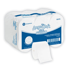 Angel Soft Premium Bathroom Tissue - 2-Ply Toilet Paper, 660 Sheets per Roll, 18 Rolls per Carton (White, Compact & Coreless) – Soft, Strong & Septic Safe