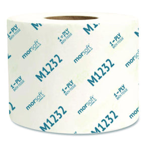 Morsoft Septic-Safe Toilet Paper, 1-Ply Bath Tissue, 1200 Sheets per Roll (48 Rolls/Carton) – Soft, Strong & Bulk Bathroom Tissue for Home or Business