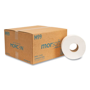 Morcon® Jumbo Roll Toilet Paper - 2-Ply Commercial Bath Tissue, 1000 ft per Roll (12 Rolls/Case) - Bulk Bathroom Tissue for High-Traffic Restrooms, Offices & Facilities