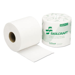Skilcraft Premium 2-Ply Toilet Paper - 40 Rolls (550 Sheets/Roll) | Commercial-Grade, Septic-Safe Bath Tissue (NSN5547678)