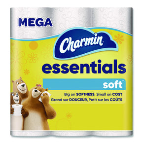 Essentials Soft 2-Ply Toilet Paper - 330 Sheets/Roll, 9 Rolls/Pack (4 Packs/Carton) - Septic Safe, Bulk Bath Tissue for Home & Office