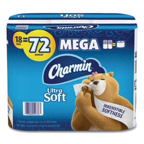 Premium Ultra Soft 2-Ply Toilet Paper - 18 Mega Rolls (244 Sheets/Roll) | Septic Safe, Strong & Absorbent Bath Tissue