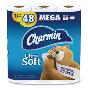 Charmin Ultra Soft Toilet Paper - 48 Rolls (12 Rolls/Pack, 4 Packs) | 2-Ply, 244 Sheets/Roll | Septic Safe, Mega Roll Bath Tissue