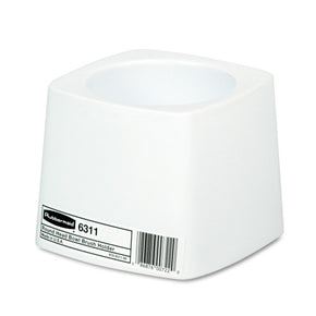 Rubbermaid Commercial White Toilet Bowl Brush Holder - Heavy-Duty Restroom Cleaning Caddy with Drip-Free Design for Commercial Bathrooms