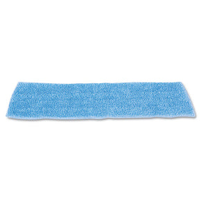 Rubbermaid Commercial 18" Blue Microfiber Wet Mopping Pad - Heavy-Duty Floor Cleaning Pad for Commercial Mops, Machine Washable (Q409BLUEA)