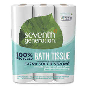 Seventh Generation 100% Recycled Toilet Paper - 24 Rolls | 2-Ply, 240 Sheets/Roll, Septic Safe, Chlorine-Free (13738)